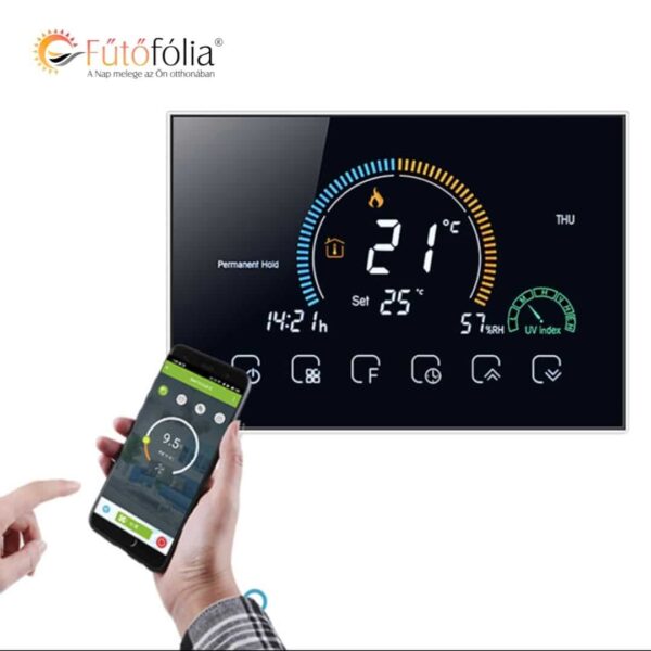 Luxus WIFI termosztát fekete színben B8000 - Image 4
