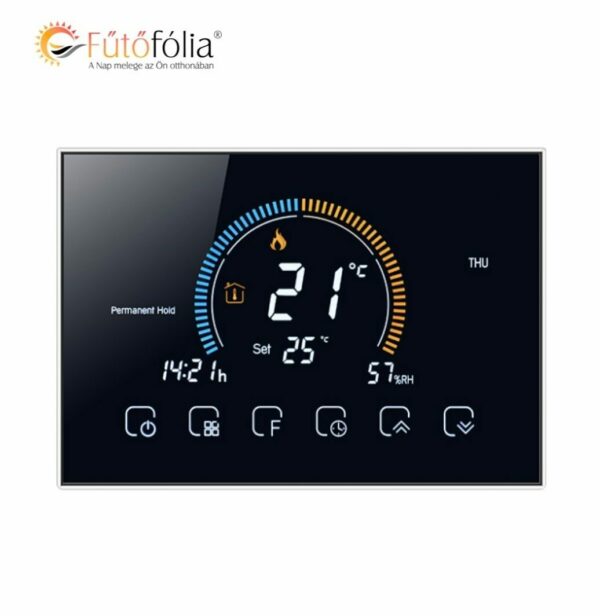 Luxus WIFI termosztát fekete színben B8000
