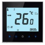 Prémium üveg termosztát fekete színben B1000